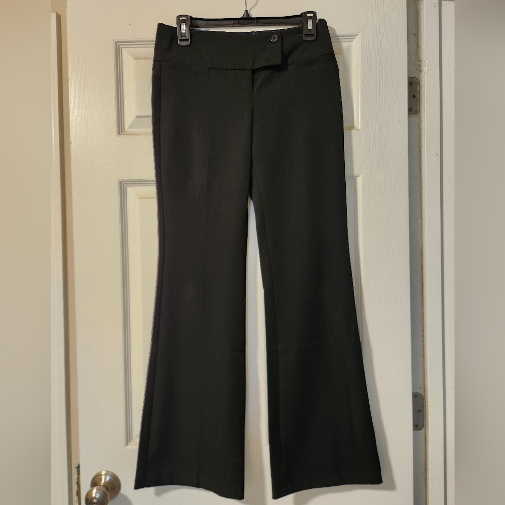Black Flare Leg Dress Pants
